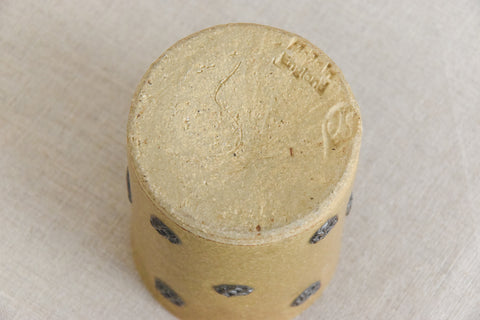 Vintage Small Patterned Studio Pottery Stoneware Pot / Vase