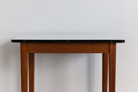 Vintage Small White Enamel Topped Kitchen Table by Remploy
