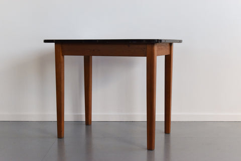Vintage Small White Enamel Topped Kitchen Table by Remploy