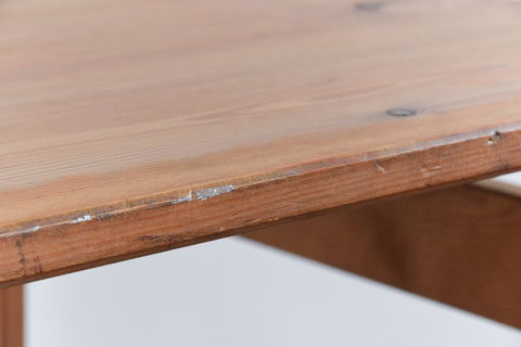 Vintage Small Rustic Wooden Folding Trestle Table