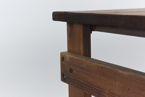 Vintage Small Rustic Wooden Folding Trestle Table