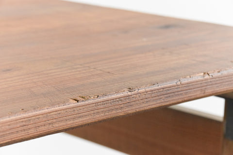 Vintage Small Rustic Wooden Folding Trestle Table