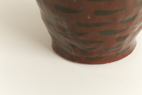 Vintage Small Studio Pottery Patterned Plant Pot