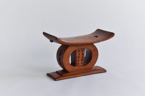 Vintage Small Traditional Wooden Ghanaian Asesedwa Stool