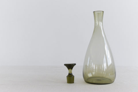 Vintage Smoke Glass Decanter
