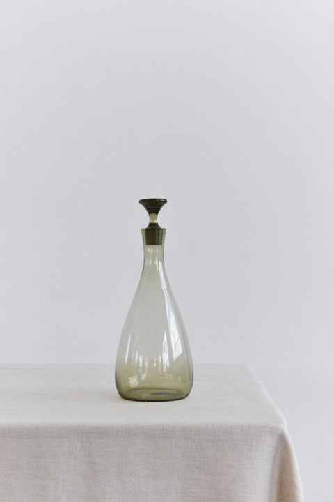 Vintage Smoke Glass Decanter