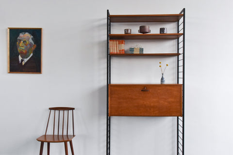 Vintage Staples Ladderax Shelving Unit / Bookcase / Room Divider