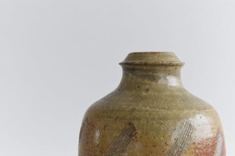Vintage Studio Pottery Bottle Vase