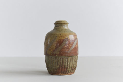 Vintage Studio Pottery Bottle Vase