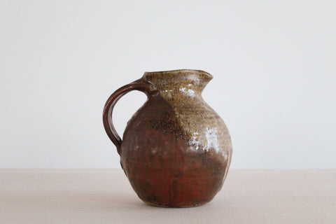 Vintage Studio Pottery Brown Glazed Ceramic Jug