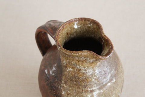 Vintage Studio Pottery Brown Glazed Ceramic Jug