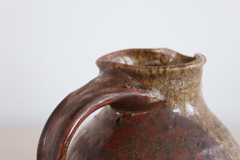 Vintage Studio Pottery Brown Glazed Ceramic Jug