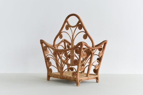Vintage Bamboo Magazine Rack