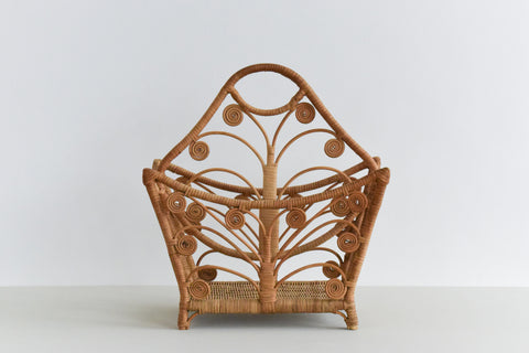 Vintage Bamboo Magazine Rack