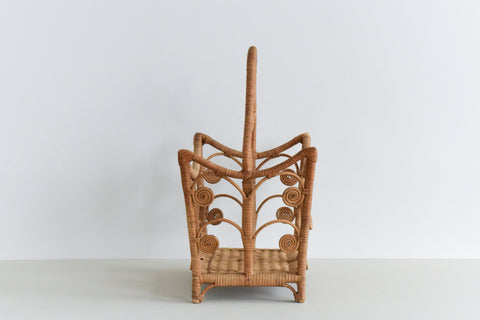 Vintage Bamboo Magazine Rack