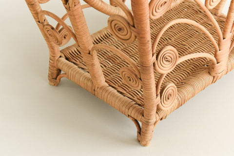 Vintage Bamboo Magazine Rack
