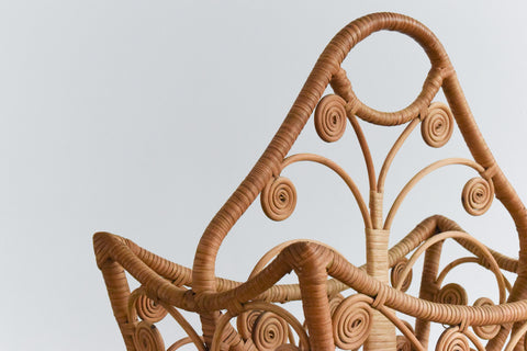 Vintage Bamboo Magazine Rack