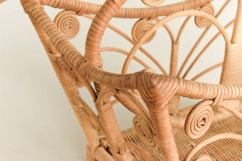 Vintage Bamboo Magazine Rack