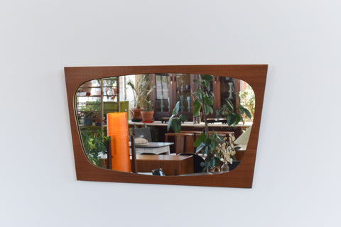 Vintage Teak Framed Mirror