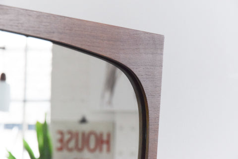 Vintage Teak Framed Mirror