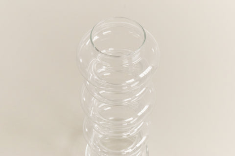 Vintage Tall Clear Glass Bubble Vase