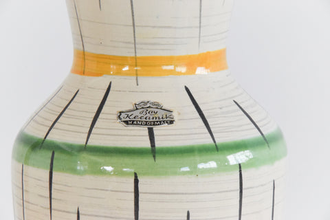 Vintage Tall Colourful West German Bay Keramik Vase 509-40