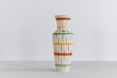 Vintage Tall Colourful West German Bay Keramik Vase 509-40