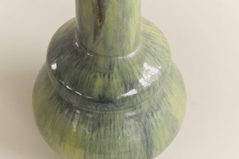 Vintage Tall Green Studio Pottery Sculptural Vessel