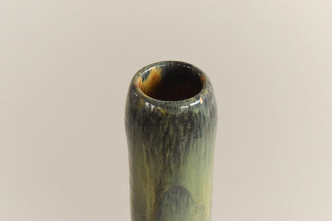 Vintage Tall Green Studio Pottery Sculptural Vessel