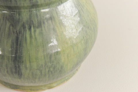 Vintage Tall Green Studio Pottery Sculptural Vessel