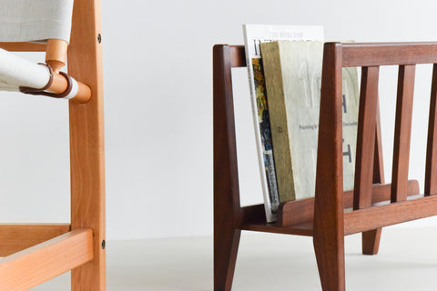 Vintage 1960s Teak Magazine Rack