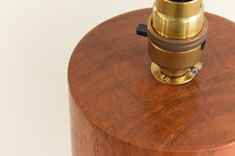 Vintage Teak Cylinder Lamp Base