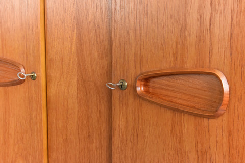 Vintage Teak Double Wardrobe by Remploy