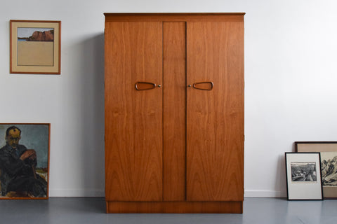 Vintage Teak Double Wardrobe by Remploy