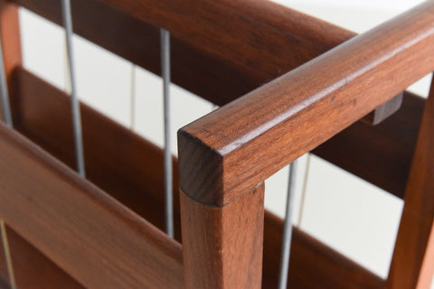 Vintage 1960s Teak Magazine Rack