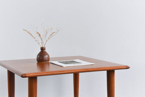 Vintage Teak Mid-Century Square Coffee Table
