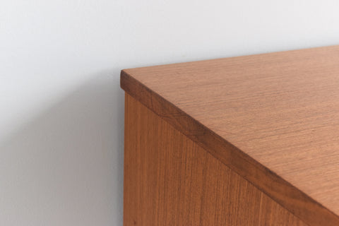 Vintage Teak Tallboy Chest of Drawers by Nathan with Cut Out Afromosia Handles