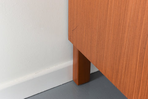 Vintage Teak Tallboy Chest of Drawers by Nathan with Cut Out Afromosia Handles