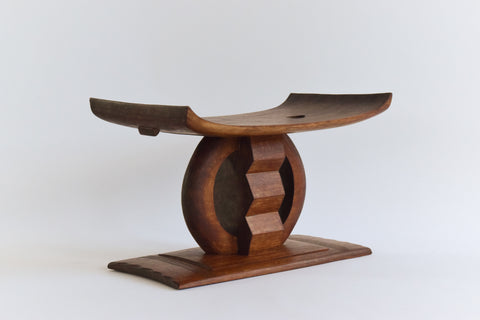 Vintage Traditional Wooden Ghanaian Asesedwa Stool