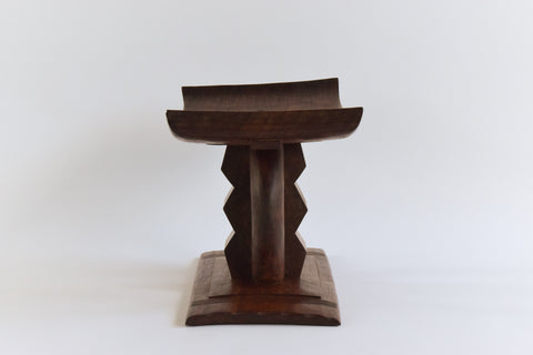Vintage Traditional Wooden Ghanaian Asesedwa Stool
