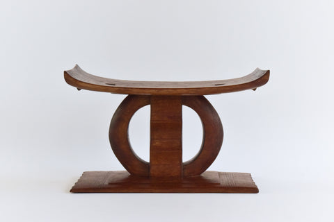 Vintage Traditional Wooden Ghanaian Asesedwa Stool