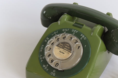 Vintage Two Tone Green GPO 706 Rotary Telephone
