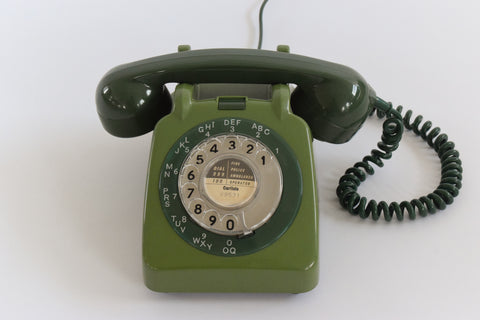 Vintage Two Tone Green GPO 706 Rotary Telephone