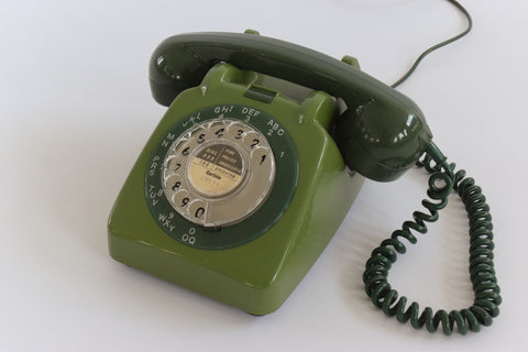 Vintage Two Tone Green GPO 706 Rotary Telephone