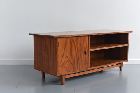 Vintage Handmade Solid Teak Media / TV Cabinet