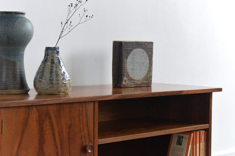Vintage Handmade Solid Teak Media / TV Cabinet