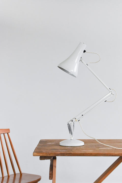 Vintage White Anglepoise Apex 90 Lamp by Herbert Terry & Sons