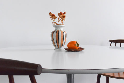 Vintage 1960s White Tulip Dining Table by Maurice Burke for Arkana