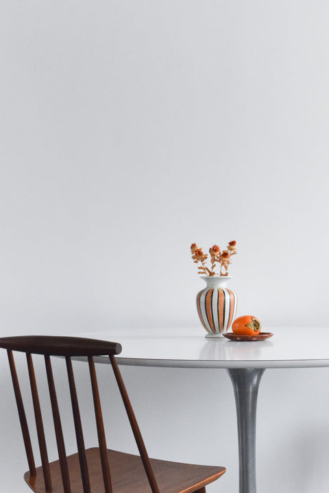 Vintage 1960s White Tulip Dining Table by Maurice Burke for Arkana