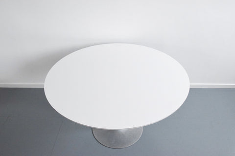 Vintage 1960s White Tulip Dining Table by Maurice Burke for Arkana